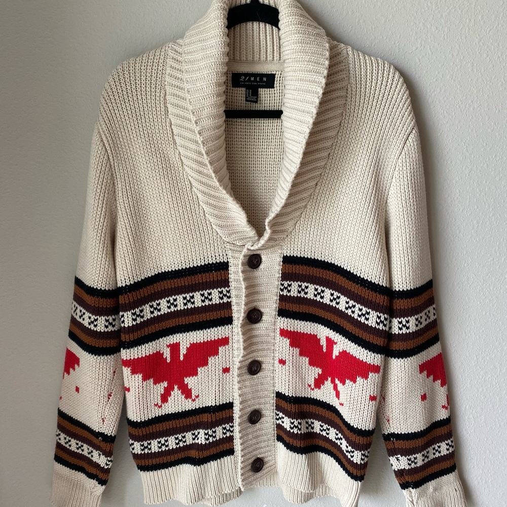 21Men medium winter cardigan. Like new condition